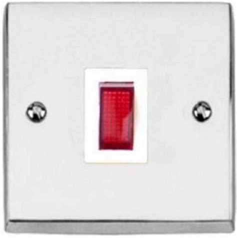 Polished Chrome 20a Dp Switch Neon Decorative And Flatplate