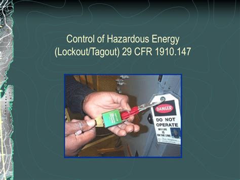 Lockout Tagout Environmental Health And Safety