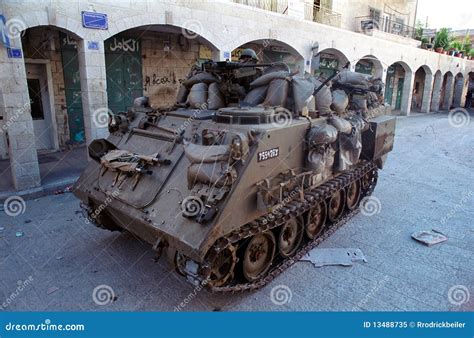 Israeli Tank Editorial Image Image Of Bank Street Palestine 13488735