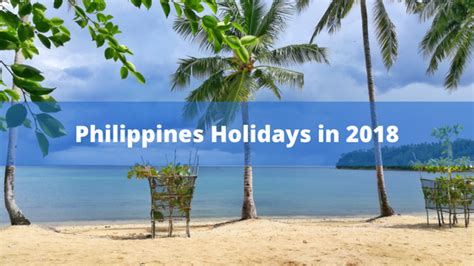 List Of Philippine Holidays In 2018 Escape Manila