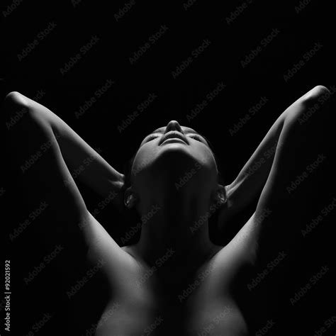 Female Silhouette Hands And Face Body Of Girl Nude Woman Stock Photo