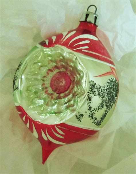 Vintage 50s 60s Christmas Mercury Glass Ornament Silver Etsy