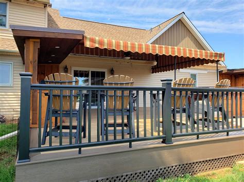Stationary Canopy Over A Deck And Outdoor Kitchen Area Kreiders
