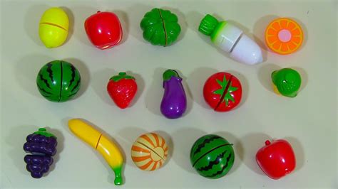 Learn Names Of Fruits And Vegetables With Toy Velcro Cutting Food Youtube