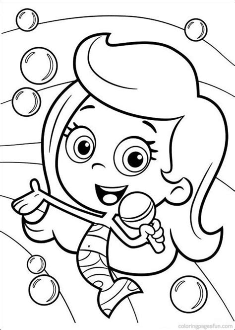Surely, it will encourage them in developing their motor skills and also the concentration. Bubble Guppies Coloring Pages 9 // Página para colroear de ...