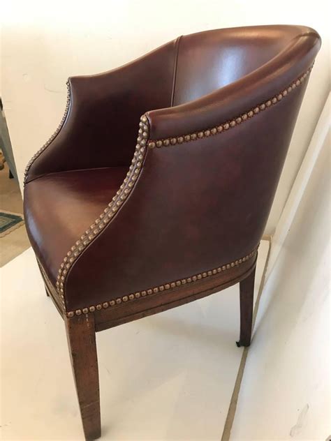 Enter your email address to receive alerts when we have new listings available for antique leather office chairs for sale. Masculine Antique English Barrel Back Leather Tub Chair at ...