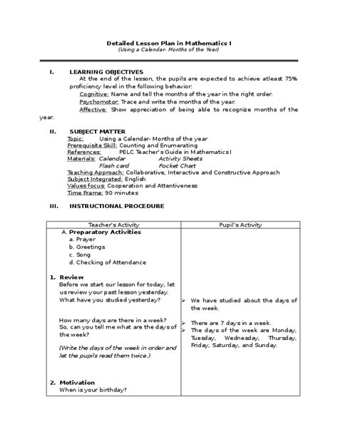 Detailed Lesson Plan In Math Doc Detailed Lesson Plan In Vrogue