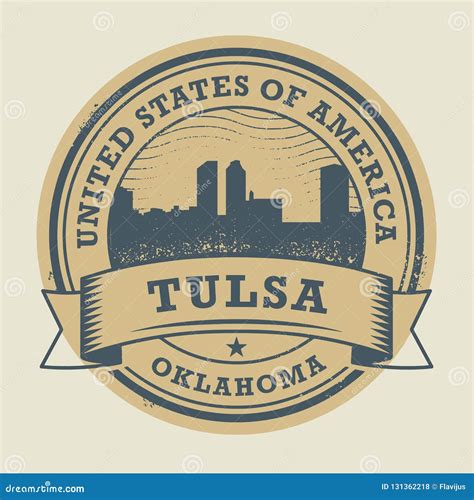 Tulsa,Oklahoma. City Skyline Architecture Cartoon Vector
