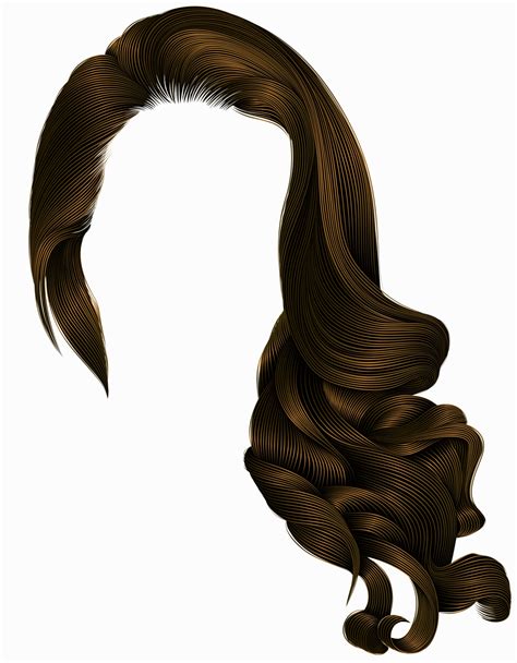 Woman Trendy Long Curly Brunette Hairs Wig Dark Brown Colors Retro