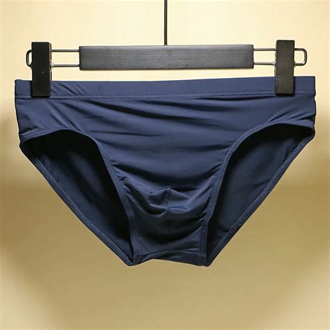 Mens Briefs Fashion Sexy Low Rise Briefs Breathable Seamless Comfortable Underwear Solid Color