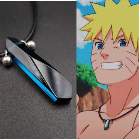Handmade Casted Glass Naruto Necklace With Leather Cord Inspired First