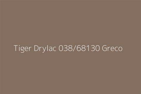 Tiger Drylac 038 68130 Greco Color HEX Code