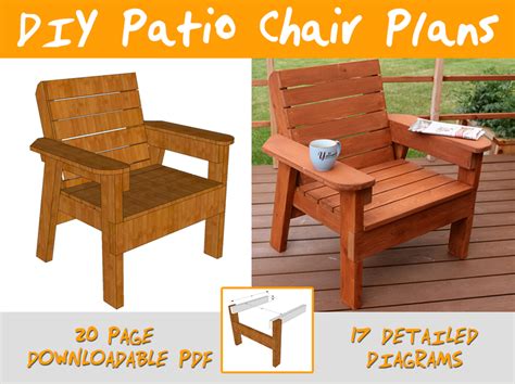 10 diy patio furniture plans. DIY Patio Chair Plans and Tutorial - Step by Step Videos ...