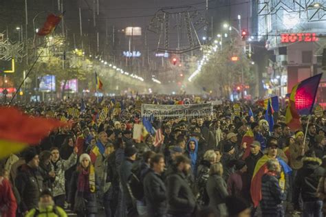 Romanians Protest Against Government Editorial Image Image Of Justice