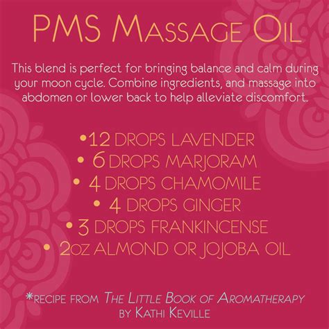 Sounds Lovely Pms Massage Oil This Blend Is Perfect For Bringing Balance And Calm During Your