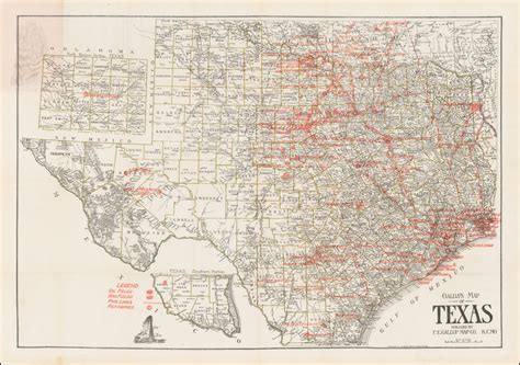 Cover Title New Map Of Texas Showing Oil And Gas Fields Pipe Lines