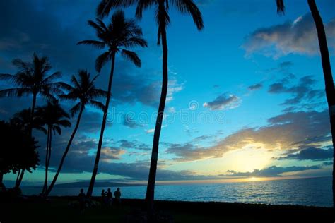 Blue Tropical Sunset Stock Image Image Of Beautiful 17262135