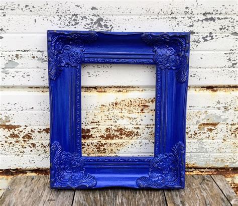 8x10 Ornate Cobalt Blue Frame 8 X 10 Chunky Thick Elaborate Etsy