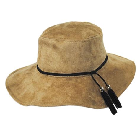 Jeanne Simmons Hippy Vegan Suede Floppy Hat Casual Hats