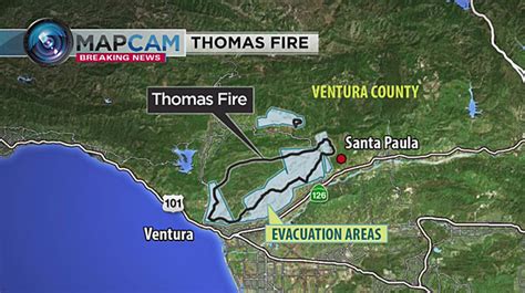 Abc news' marcus moore is in southern california, where the thomas fire destroyed more than 60,000 acres and first responders continue efforts to contain the wildfire. Thomas Fire Explodes to 50,000-Acres, Burn Area Reaches ...