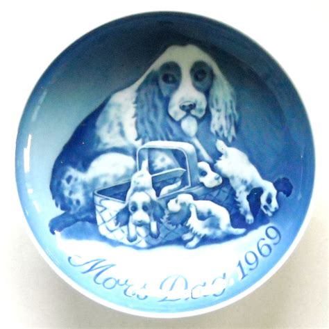 Mothers Day Plate Bing And Grondahl Denmark First Edition Cocker Spaniel