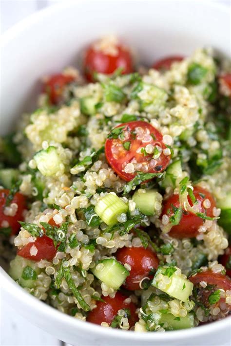 Quinoa Tabbouleh Recipe Fresh Vegetables And Herbs Tossed With A