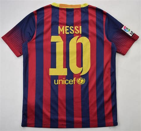 2013 14 Fc Barcelona Messi Shirt Xl Boys Football Soccer