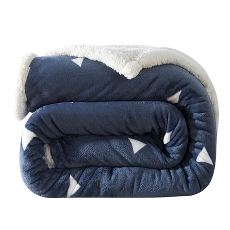 double layer winter wool blanket ferret cashmere warm fleece blankets  beds plaid super soft