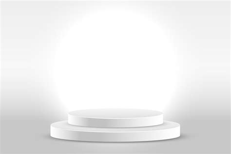 Free Vector White Studio Background With Product Display