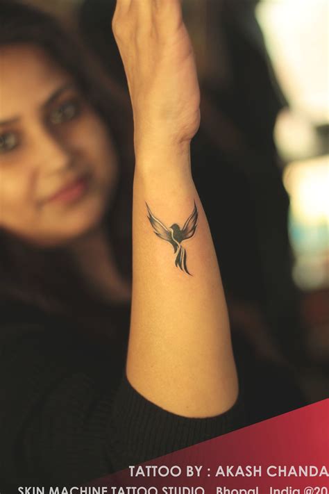 Small Phoenix Tattoo By Akash Chandani Skin Machine Tattoo Studio