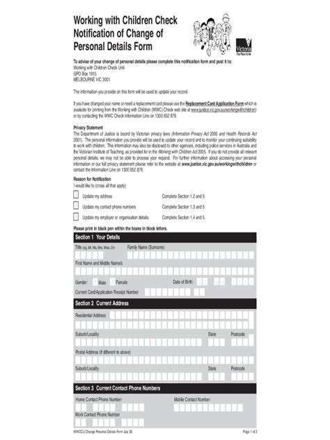 2024 Working With Children Form Fillable Printable Pdf And Forms