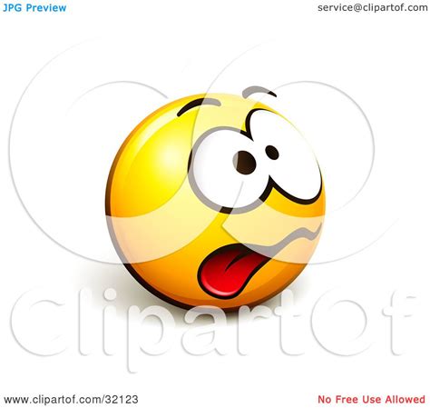 Clipart Illustration Of An Expressive Yellow Smiley Face Emoticon
