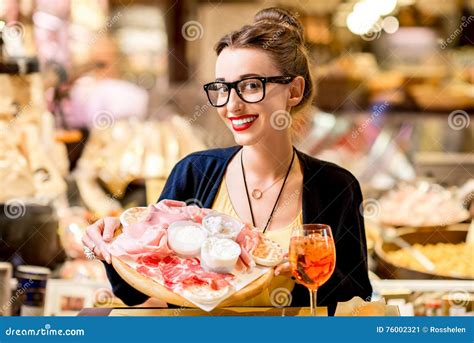 Woman With Traditional Italian Aperitif Stock Image Image Of Person Female 76002321