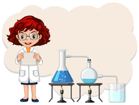 A Female Scientist Experiment Template 433436 Vector Art At Vecteezy