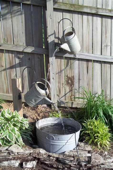 Diy outdoor drinking fountain can be the example for this exterior design. rustic-diy-water-fountain-in-the-backyard | HomeMydesign