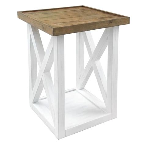 Square X Side Wood Accent Table In 2021 Wood Accent Table Wood