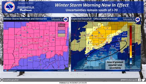 Winter Storm Warning January 24 2023 Indianapolis Indiana Weather
