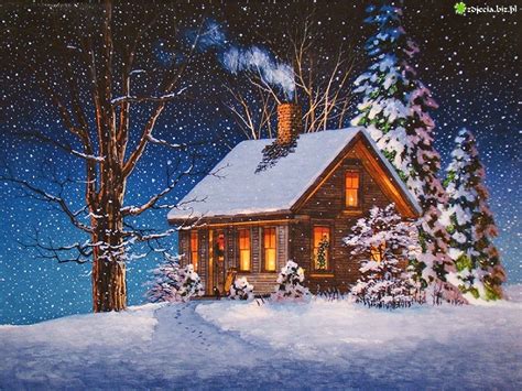 Cabin In Snow Image Christmas Scenery More Cabin Snow
