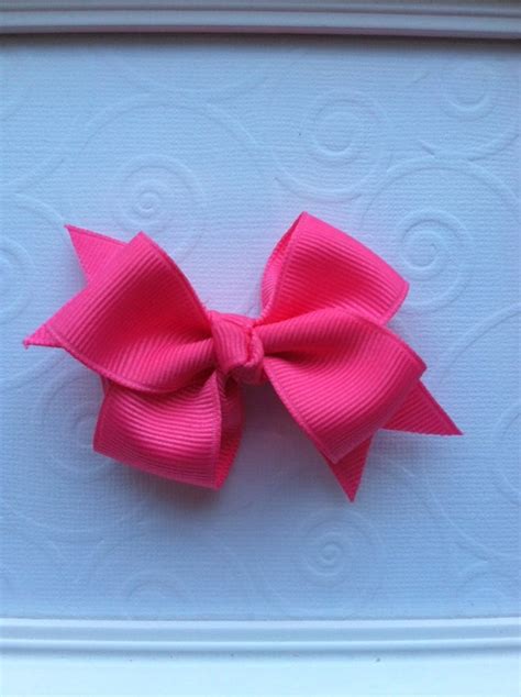 Items Similar To Hot Pink Classic Hair Bow On Etsy