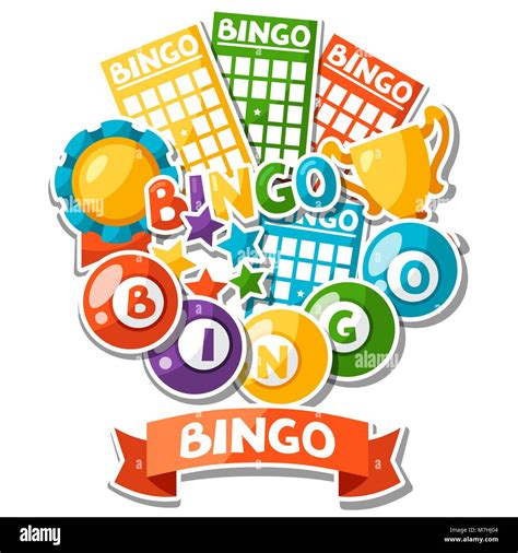Juego De Lotería Bingo O Fondo Con Bolas Y Tarjetas Imagen Vector De