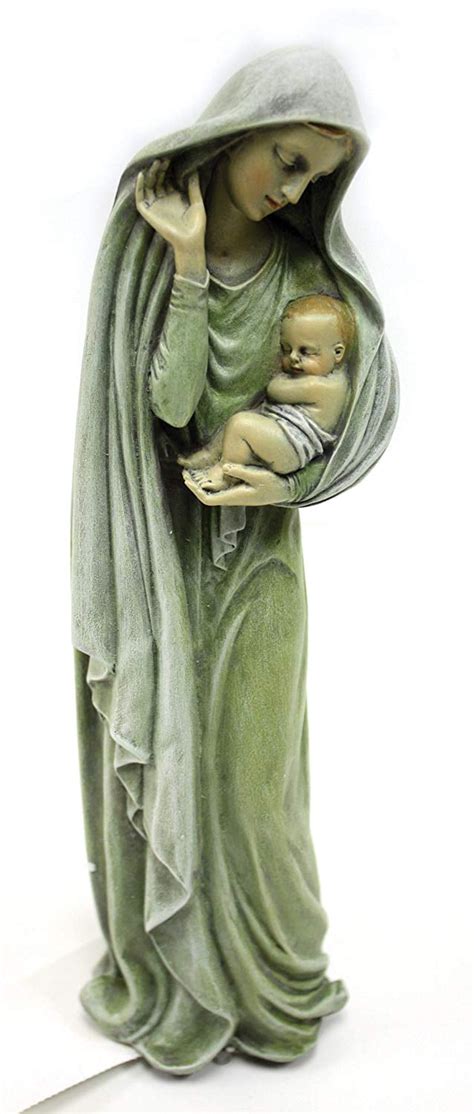 Virgin Mary With Baby Jesus Garden Statue