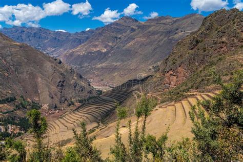 Pisac Ruins Panoramic View In The Amazing Sacred Valley Of The Incas