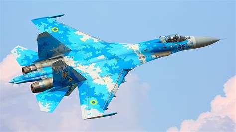 Hd Wallpaper Jet Fighters Sukhoi Su 27 Aircraft Ukrainian Air Force