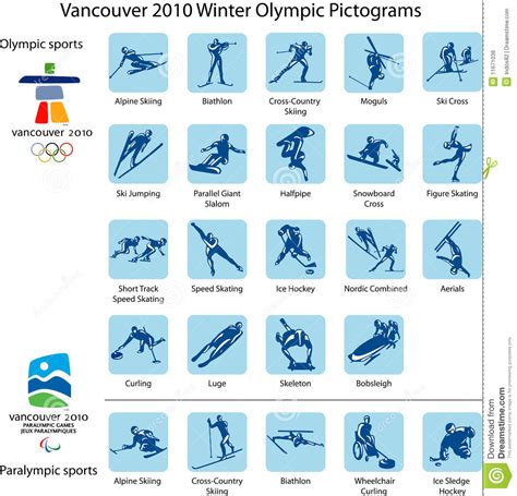 17 Winter Words With Sport Icons Images Winter Olympic Sports Symbols