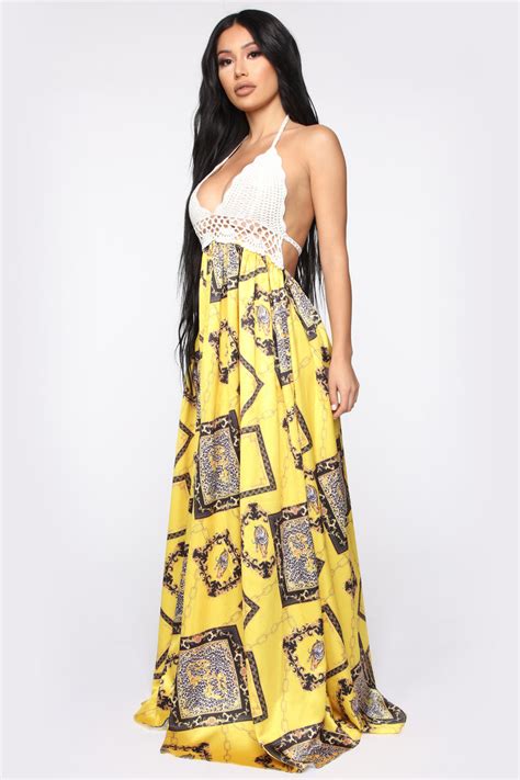 The Perfect France Maxi Dress Yellow Fashion Nova Dresses