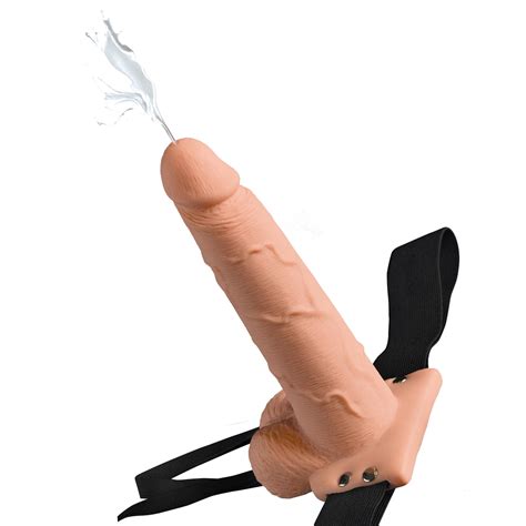 Fetish Fantasy 75 Hollow Squirting Strap On With Balls