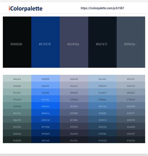 1 Latest Color Schemes With Oxford Blue And Ebony Color Tone