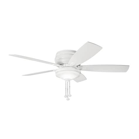 Small ceiling fan with light flush mount. Shop Kichler Lighting Windham 52-in White Flush Mount ...