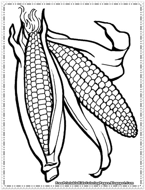 If you like horses browse my coloring pages with horses! Corn Coloring Pages Printable - Free Printable Kids ...
