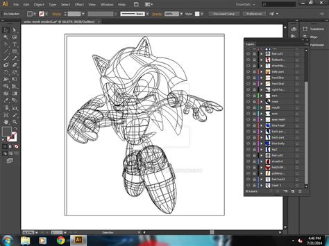 Sonic By Me Wireframe Mod By Asimcarnage On Deviantart